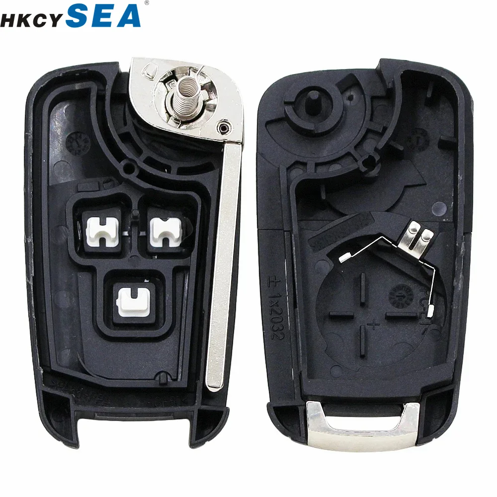 2/3/4/5 кнопочный флип-чехол для ключа флип-брелок Chevrolet Aveo Cruze необработанное лезвие