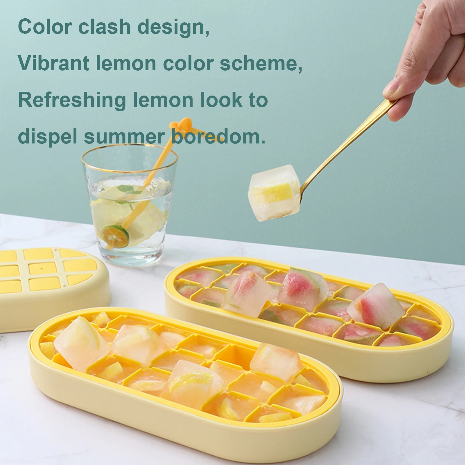 

Ice Cube Tray Easy Release 21-grid Ice Cube MakerFlexible 21 Reusable Ice Cube Mould For Whiskey Jello Pudding Cocktail Chilled