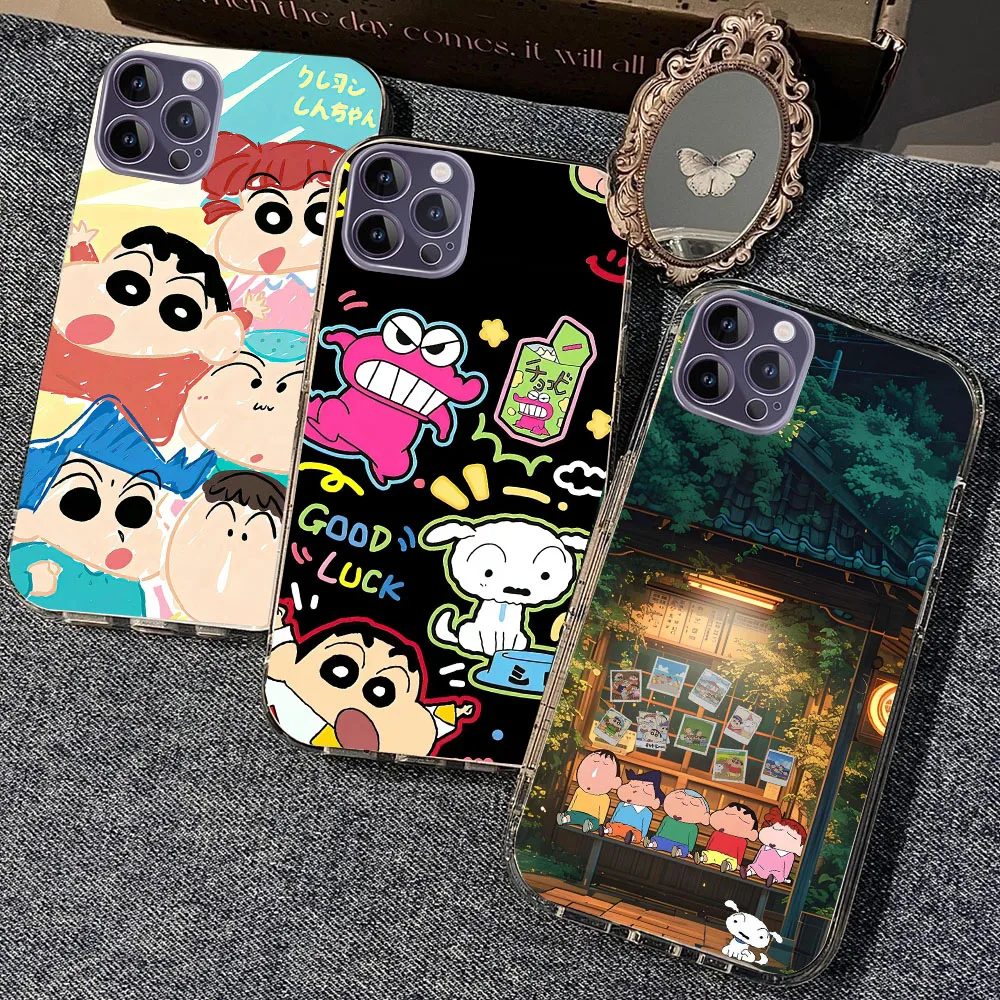 WEA-5 Crayon Shin-chan Прозрачный гибкий чехол из ТПУ для Moto G G4 5 6 7 8 Power Play Stylus Plus