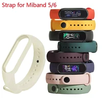 bracelet for xiaomi mi band 6 5 sport strap replacement wristband for mi band 6 5 wrist silicone strap for xiaomi miband 5 strap