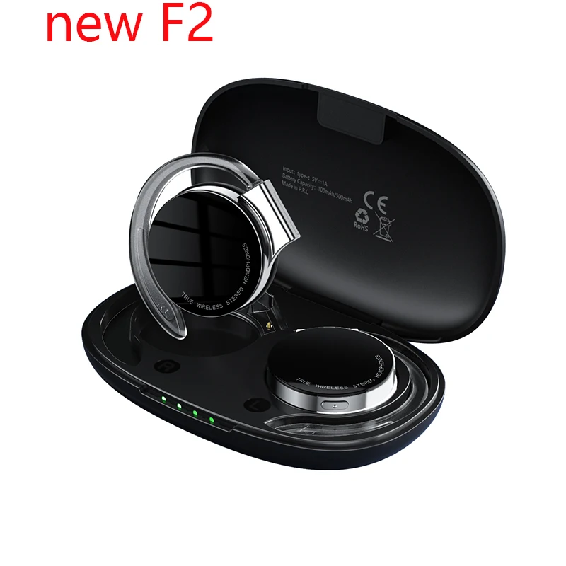 

2023 new F2 TWS Bluetooth Earphones With Microphones Sport Ear Hook LED Display Wireless Headphones HiFi Stereo Earbuds PK i9000