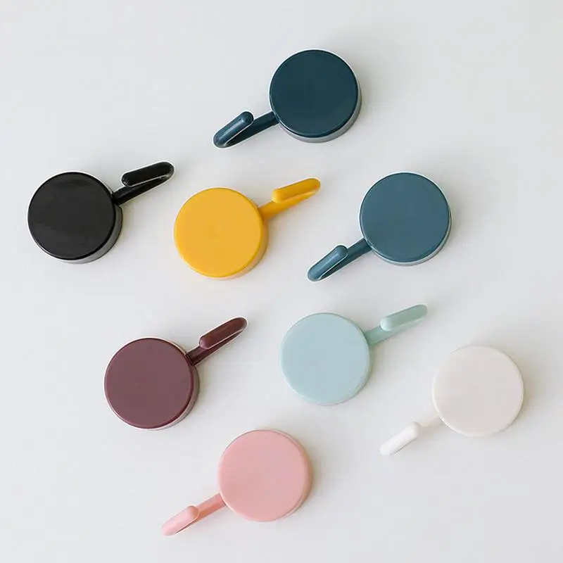 

10 Pcs Bathroom Hooks Self Adhesive Hats Belts Keys Towels Coats Handbags Home Kitchen Storage Hook Hole-free Wall Hook Hanger