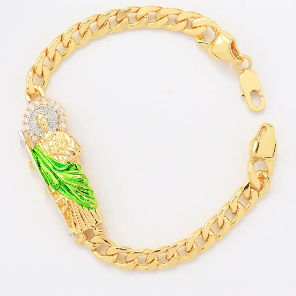 Самый популярный христианский ламинированный браслет из 14-каратного золота