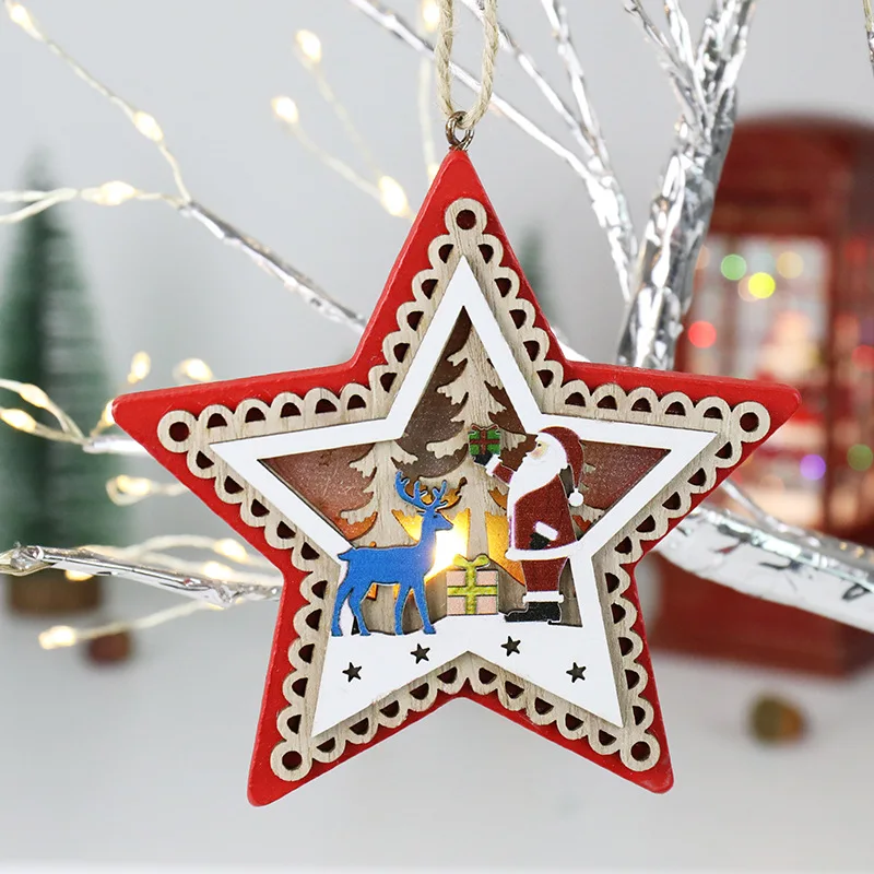 2023 Новогодние украшения, Рождественская звезда лося, подвеска, украшения для рождественской елки, рождественские подарки для детей, Рождественский Декор для дома