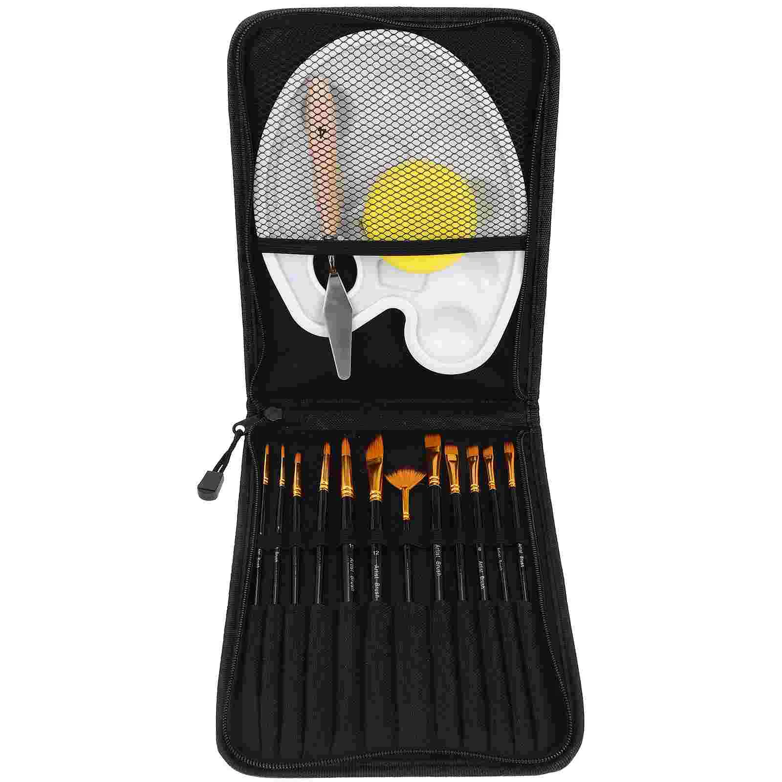 

Painting Brushesbrush Oilwatercolor Tool Face Acrylic Supplies Diy Set Dish Detail Holder Roll Artist Pallet Tray Accessories