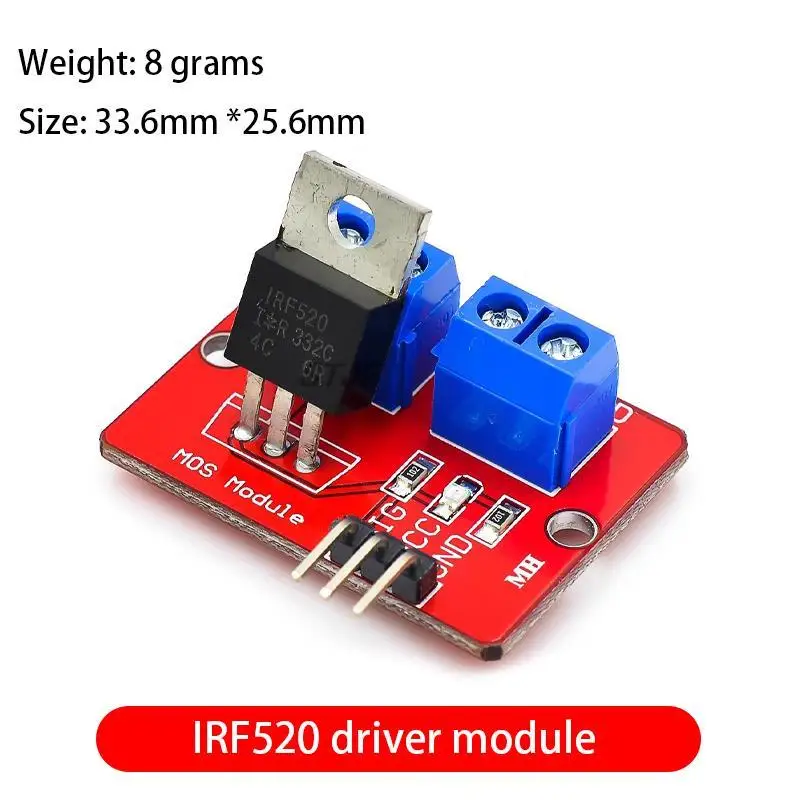 Верхняя кнопка Mosfet 0-24 В стандартный модуль IRF520 для Arduino MCU ARM Raspberry pi