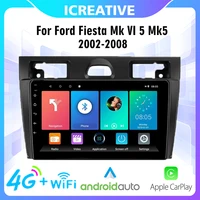 for ford fiesta mk vi 5 mk5 2002 2008 9 inch g caplay 2 din android car radio wifi gps navigation car multimedia player
