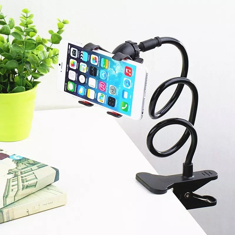 

1PC New Mobile Phone Gooseneck Stand Holder Stents Flexible Bed Desk Table Clip Bracket For Phone Flexible Holder Universal
