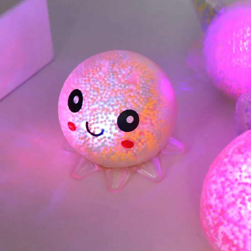 Luminous Fidget Toys  Squishy Stress Balls Sensory Stress Relief Cute Foam Octopus Rabbit Set Stress Relief Toy Gift for Kids enlarge