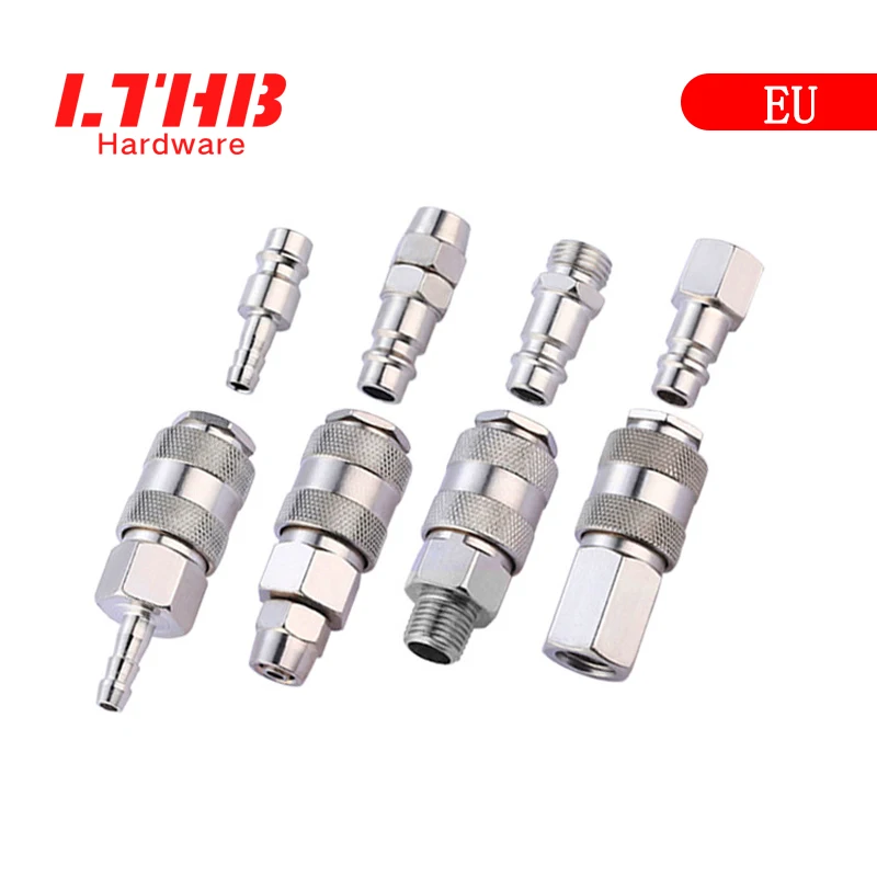 EU Standard Pneumatic Quick Coupling Hose Connector European fittings 1/4 Male Female Air Coupler Plug Kit For Air Compressor