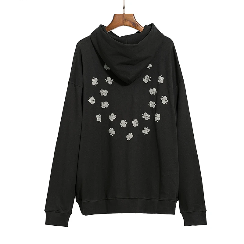 

Letter Printing Foam Plus Velvet Sweatshirts Men Women Harajuku Oversized Fleece Hoodie Hip Hop Stranger Things Hooded Hoody