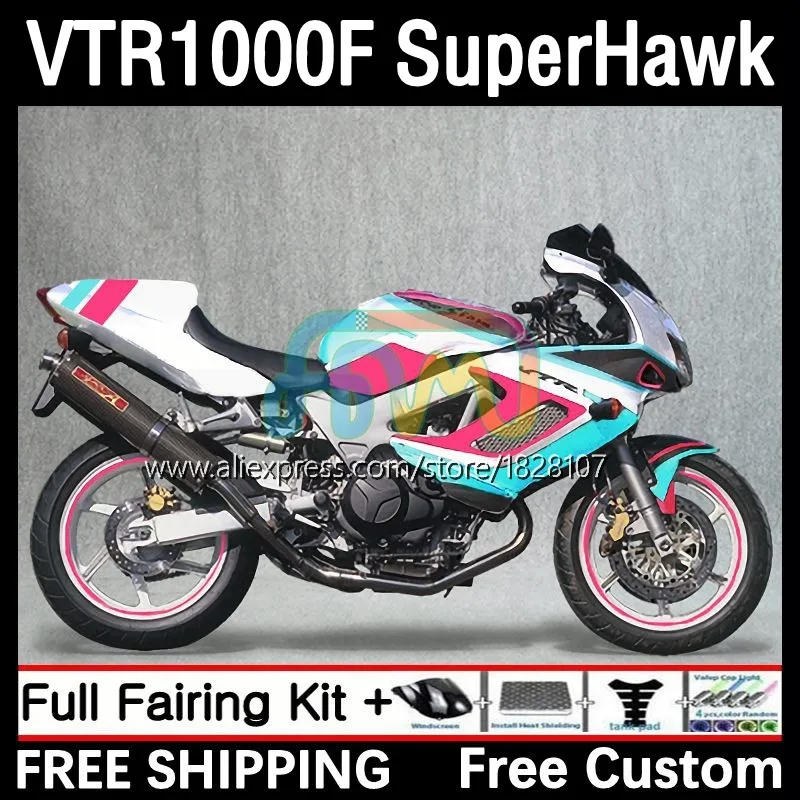 

SuperHawk для HONDA VTR1000 F VTR 1000 F 1000F 40No.217 pink cyan VTR1000F 1995 1996 1997 1998 00 01 02 03 04 05 обтекатели