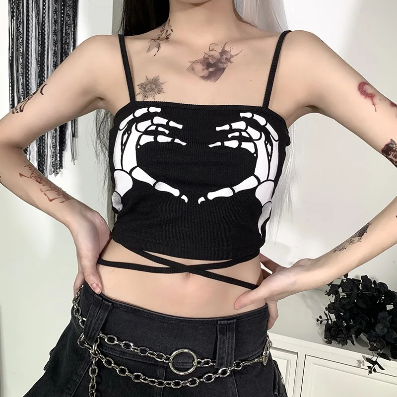 

Y2k Lace Crop Top Women Gothic Clothes Ropa Aesthetic Tops Women Summer 2022 Fairy Grunge Tanks Camis Sexy Ropa Mujer