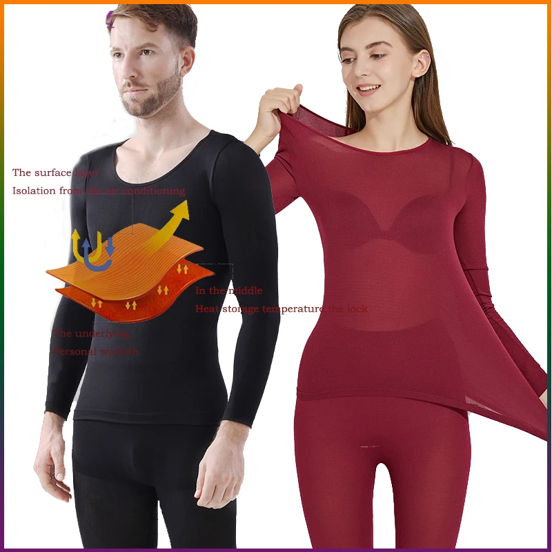 Thermal Underwear For Women Sexy Warm Long Johns For Women Seamless Winter Thermal Underwear Set Warm Thermos Clothing Women/Men
