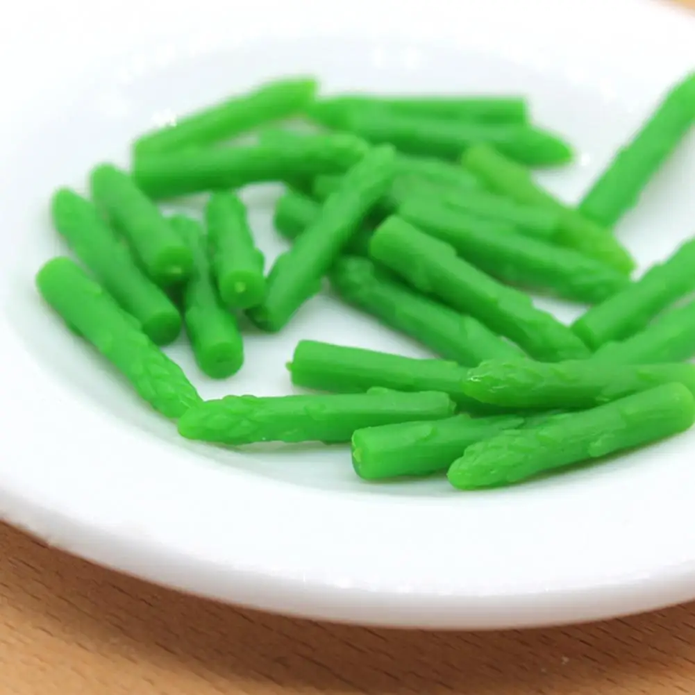 

1:12 Delicate Doll House Vegetable Asparagus Basket Miniature Decorating Dollhouse Vegetable Simulated for Tiny Decoration