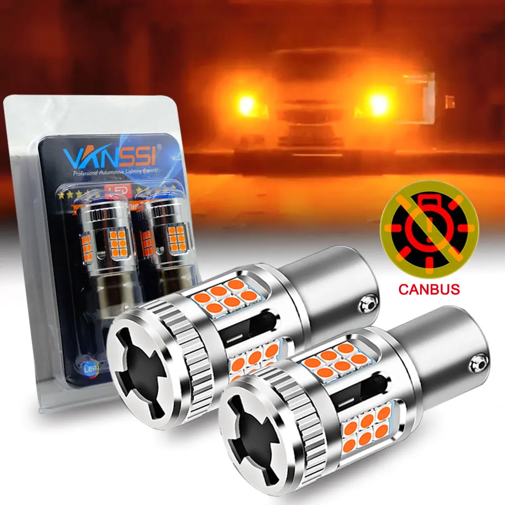 Лампа головного света BAu15S PY21W без ошибок Canbus Hyper Flash T20 7440 7440A WY21W Φ сигнал поворота с