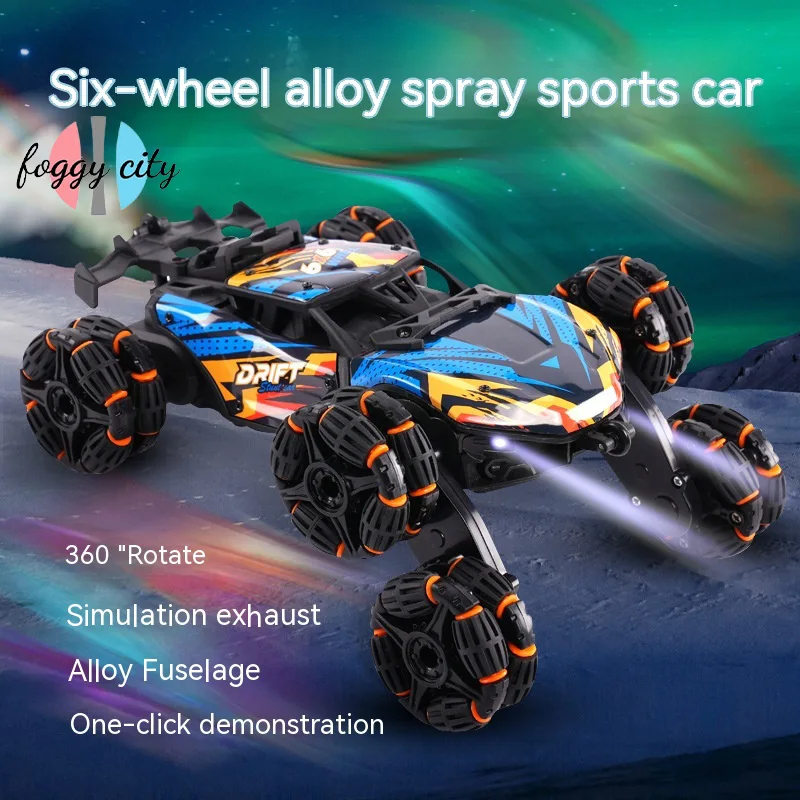 

Alloy 6 Six Wheel Swing Arm Stunt Car Spray Deformation Climbing Car 2.4g Remote Control Car Drift 360 ° Swing Arm Toy Gift