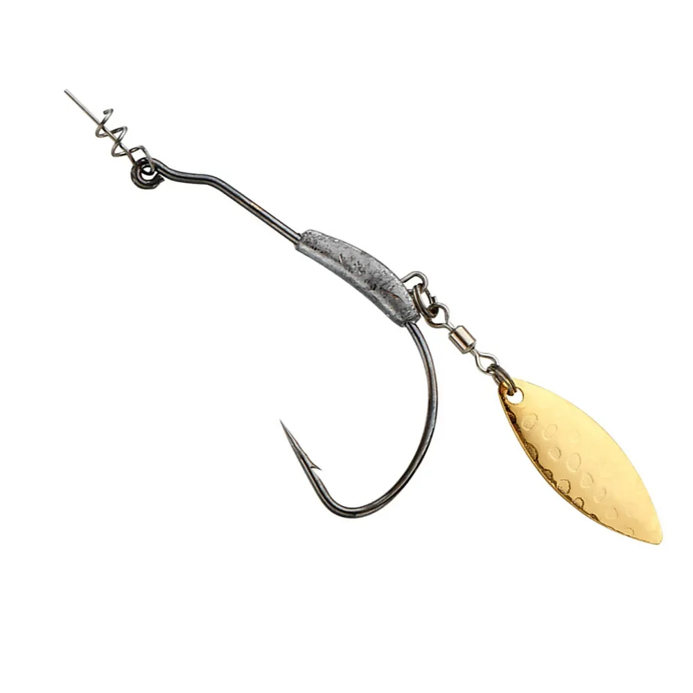 Ganchos Pesca Compensados Gancho Manivela Ponderado Com Colher Lantejoulas Adequado Para Equipamentos Texas