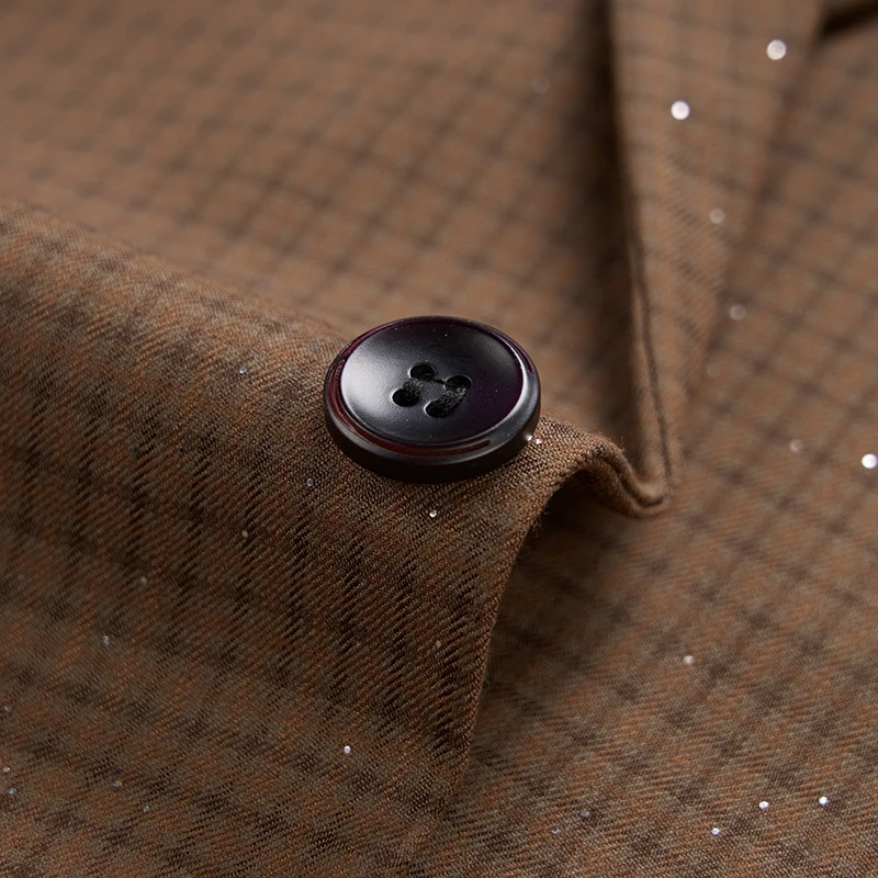 (пиджак + узоры) новые корейские тонкие костюмы с воротником-стойкой на одной