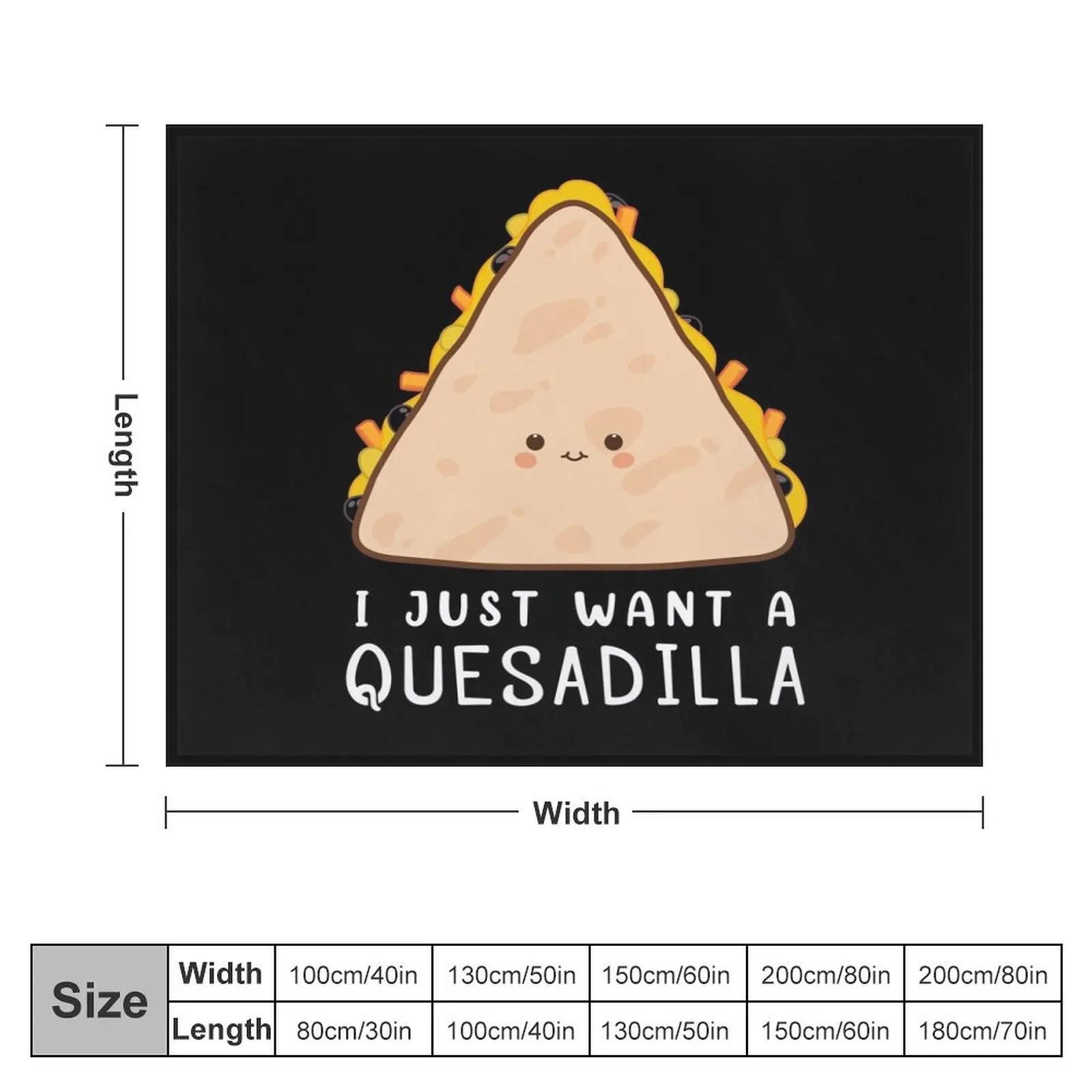 Забавная мексиканская кухня любимый я просто хочу дизайнерское одеяло Quesadilla