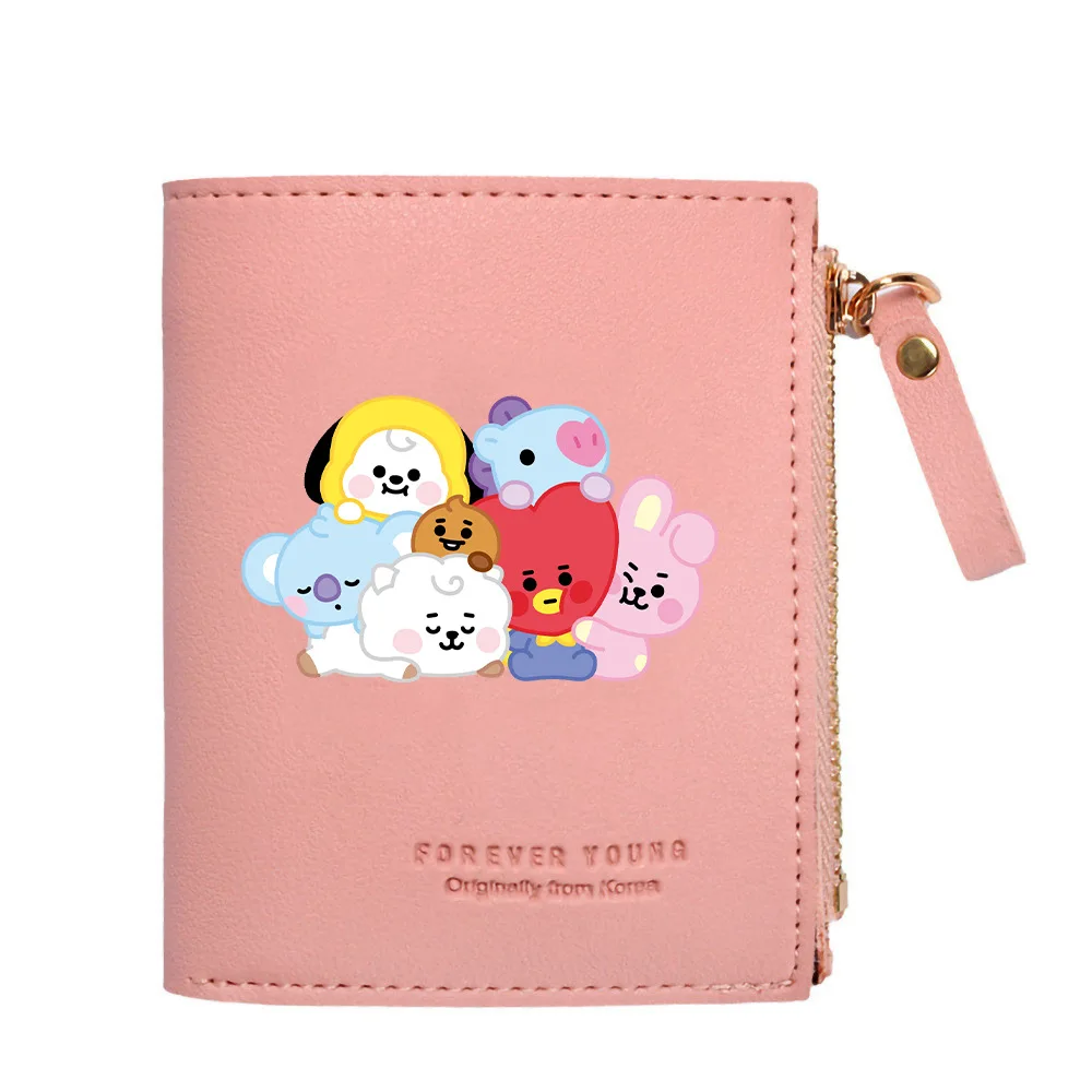 Bt21 Kawaii Персонаж Мультфильма Женский Мини-кошелек Милый Держатель Для Карт