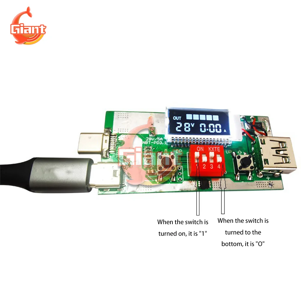 PD3.1 28 в 5 А тестовая плата для быстрой зарядки испытательная протокол