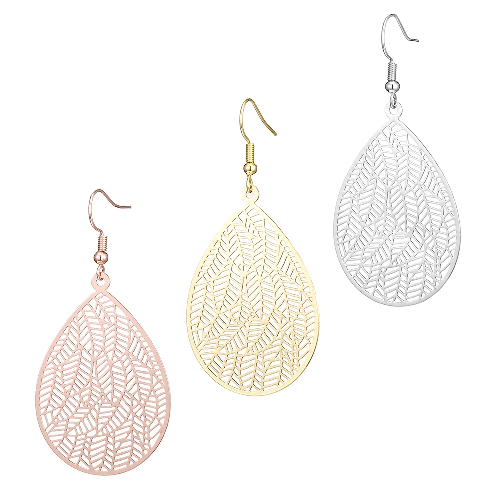 Модные ювелирные изделия подарки для женщин легкие медные резные полые серьги в