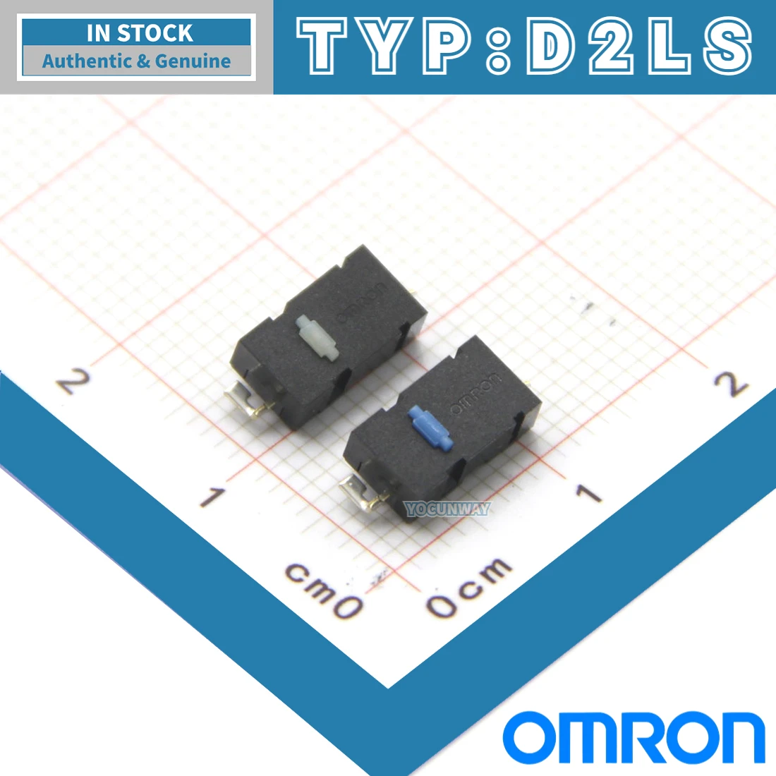 

New Authentic Original Japan OMRON Micro Switch D2LS-21 D2LS-11 Blue Dot Game Mouse Switch For Anywhere MX Logitech M905 G903