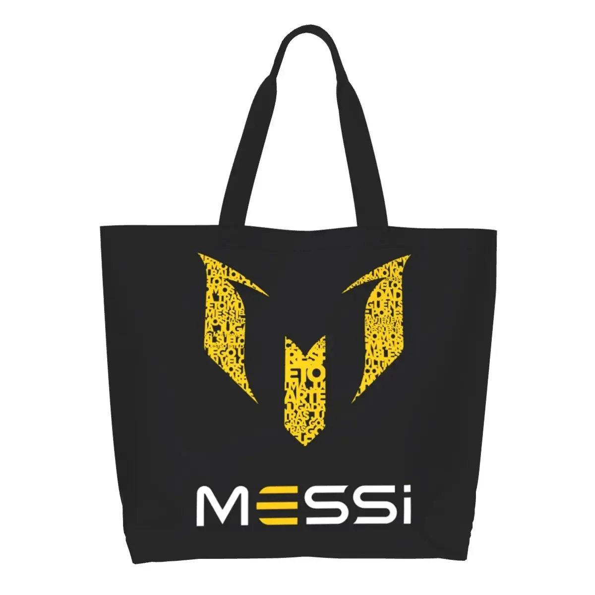 

Custom Messied Logo Soccer Shopping Canvas Bags Women Portable Big Capacity Groceries Football Argentina Shopper Tote Bags