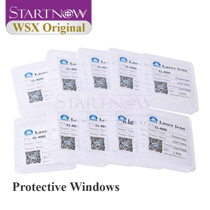Оригинальный защитный объектив Startnow 20x2 мм 4 кВт 1064 нм лазерный Windows 30x5 для