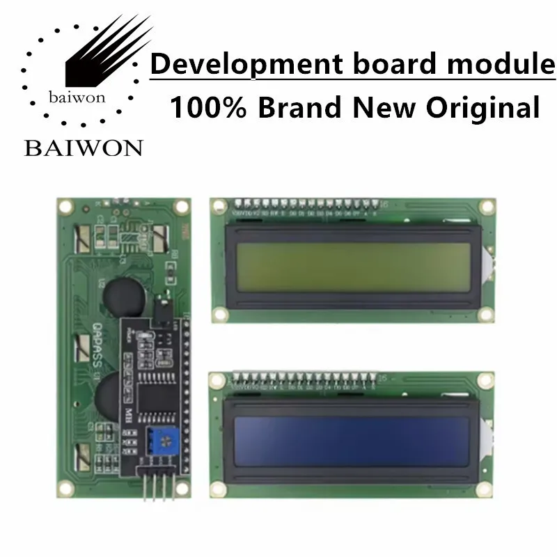 LCD1602 1602A ЖК-модуль синий/желтый зеленый экран 16x2 символьный ЖК-дисплей PCF8574T PCF8574 IIC