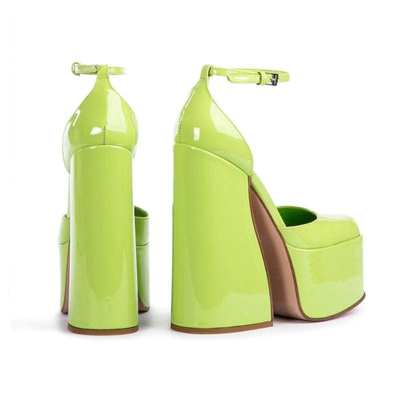 2023 Brand New Women's High Heel Sandals Patent Leather Wedding Shoes Luxury Sexy Paris Fashion Banquet Women's Runway Shoes