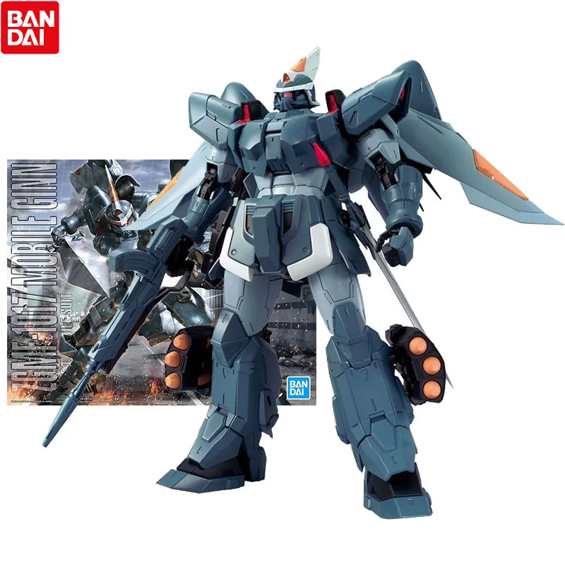

Bandai Gundam Model Kit Anime Figure MG 1/100 ZGMF-1017 Mobile GINN Genuine Gunpla Model Anime Action Figure Toys for Children