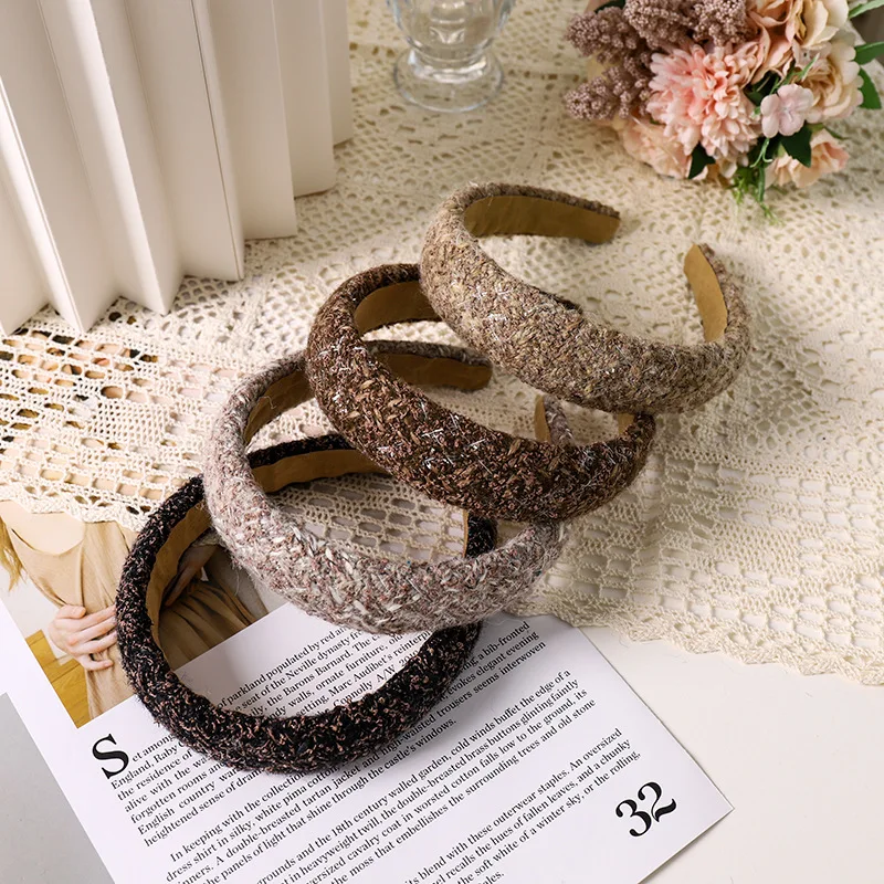 

Повязка на голову Женская осенне-зимняя шерстяная с подкладкой