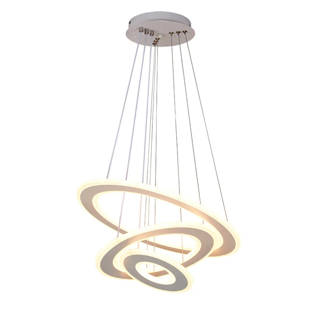 Led Dining Room Pendant Lamp Modern Simple Creative Personality Circular Living Room  Nordic Style Lamps