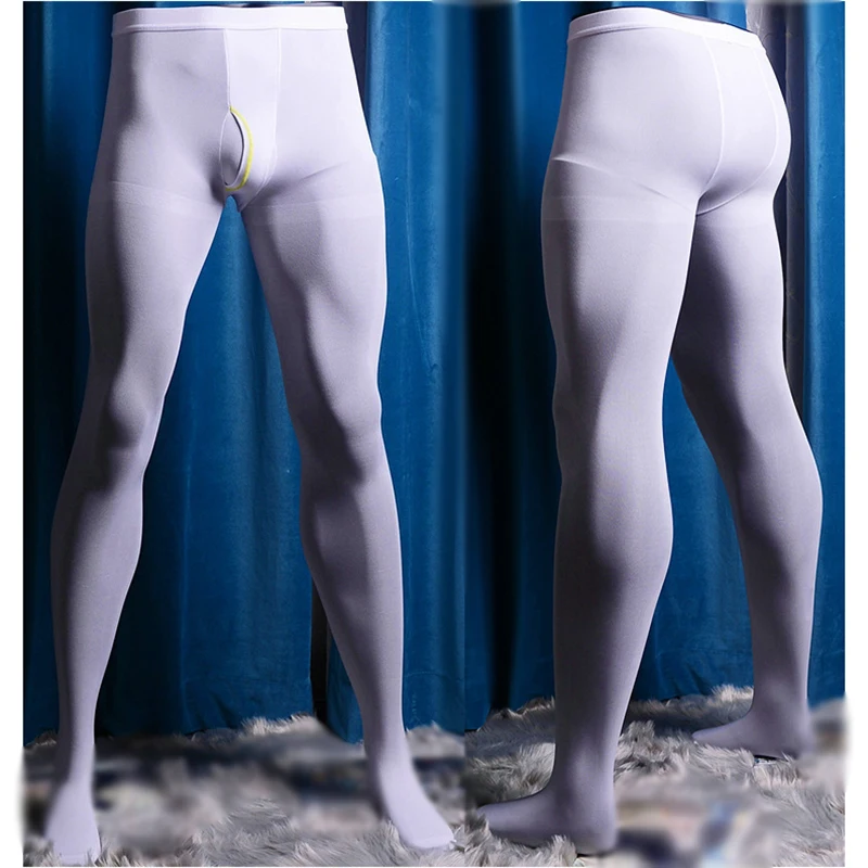 Men's Bottoming Socks Velvet Mens Warm Autumn Pants Vertical Opening Stockings Threshold Pantyhose Tights Male Clothing Leggings