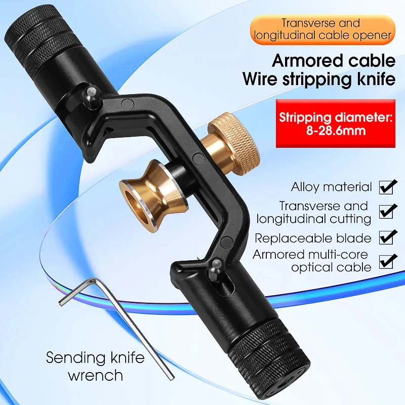 

COMPTYCO ACS-2 Optical Cable Slitter Fiber Optic Stripping Tool Wire Stripper fiber optic Cable FTTH kit 4-10mm & 8-28.6mm