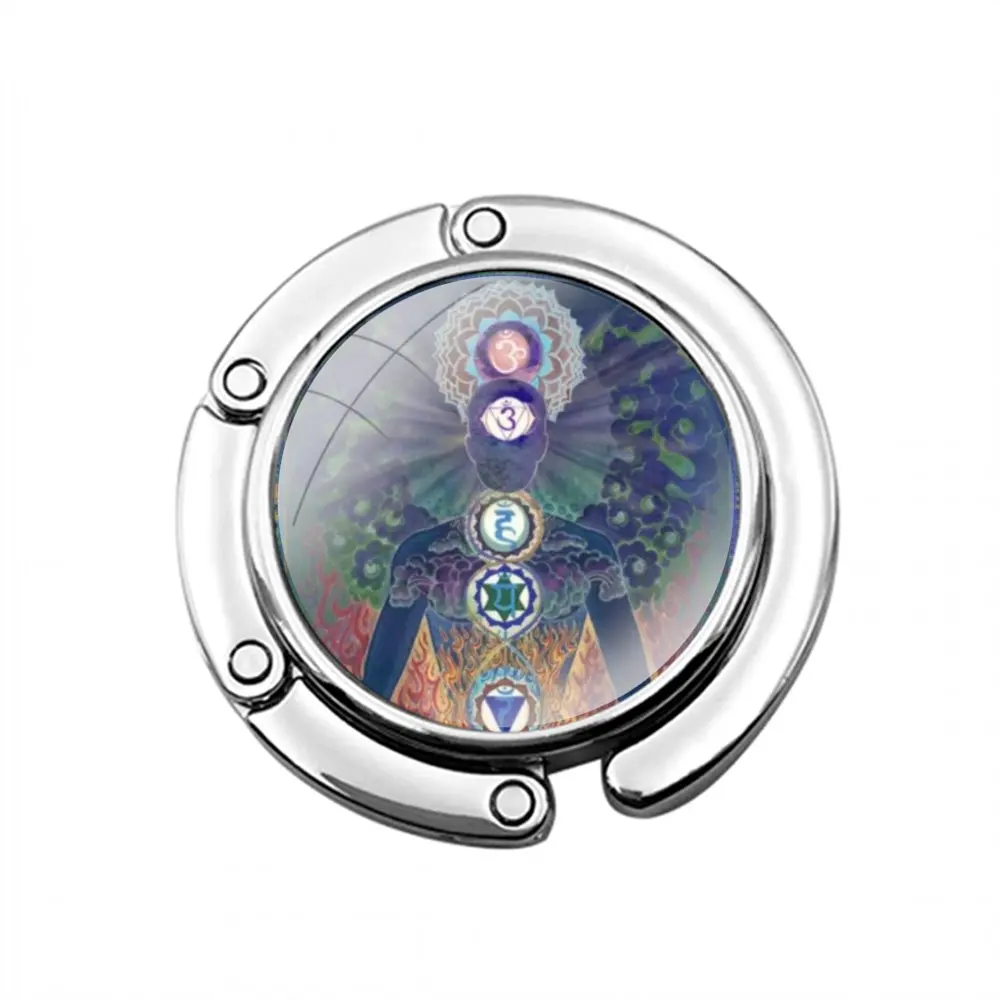 Кошелек-крючок с мандалой и чакрами складной декоративный крючок для женского