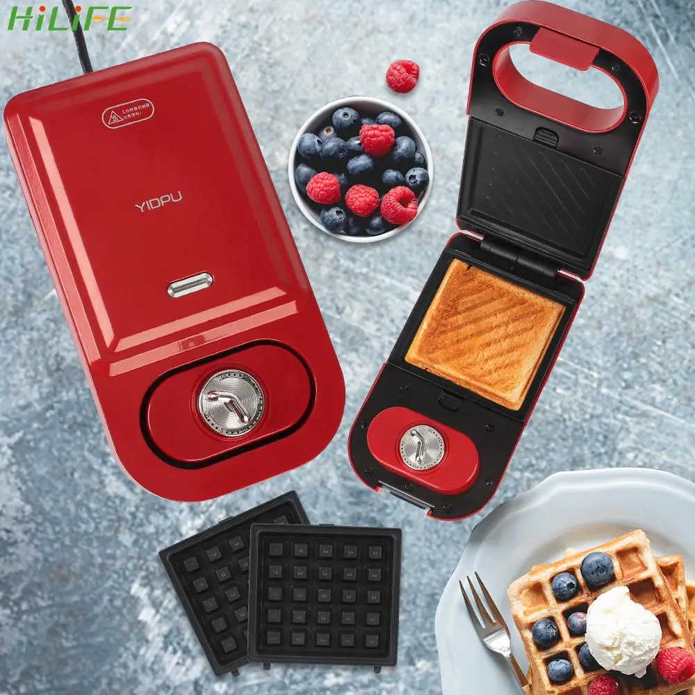 

Multifunction Breakfast Machine Takoyaki Pancake Maker Electric Baking Timed Household Sandwich Waffle Maker
