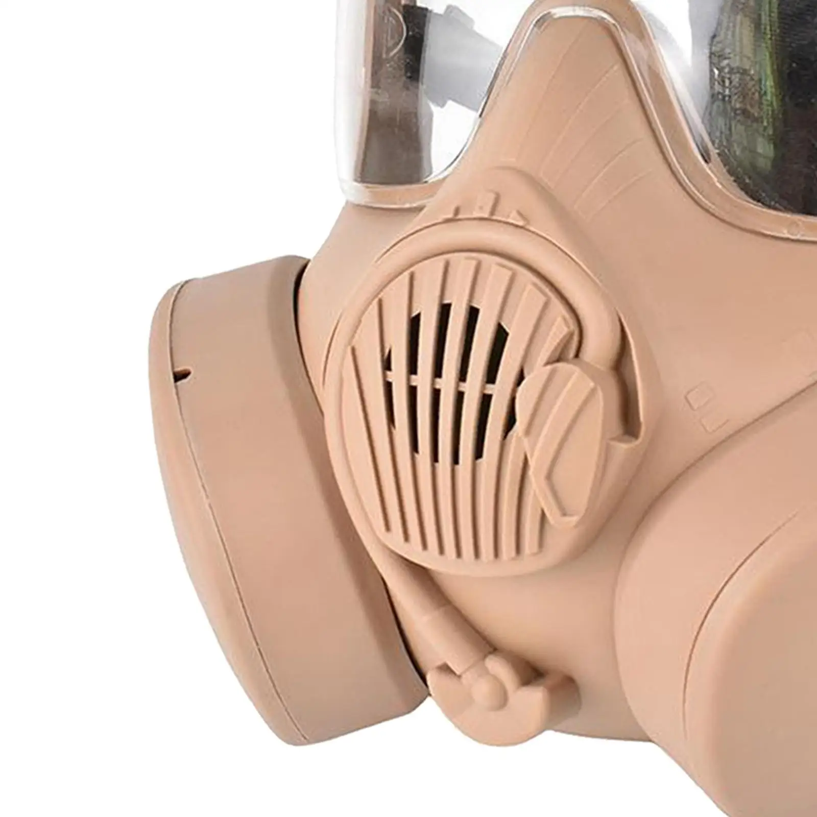 

Full Face Mask Respirator CS Perspiration Face Protector Beige Clear Lens