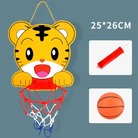 Семейный набор баскетбольных обручей с мячиками и помпой для мячей, подвесной портативный Семейный детский набор для мальчиков и девочек