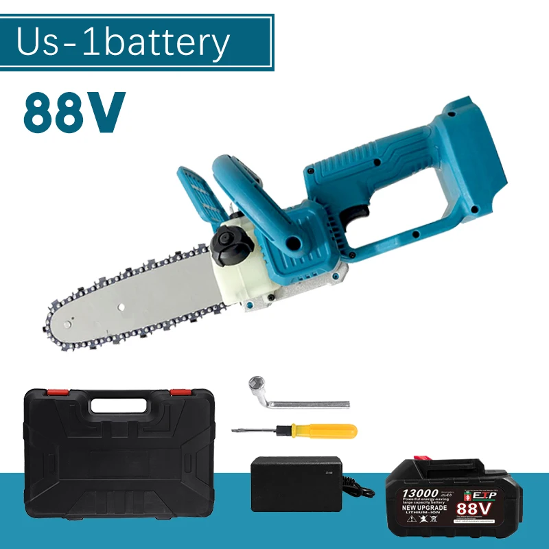 88V Mini 8-inch Handheld Electric Chain Saw 13000 mAh for Makita Battery Rechargeable Logging Household Tool | Инструменты