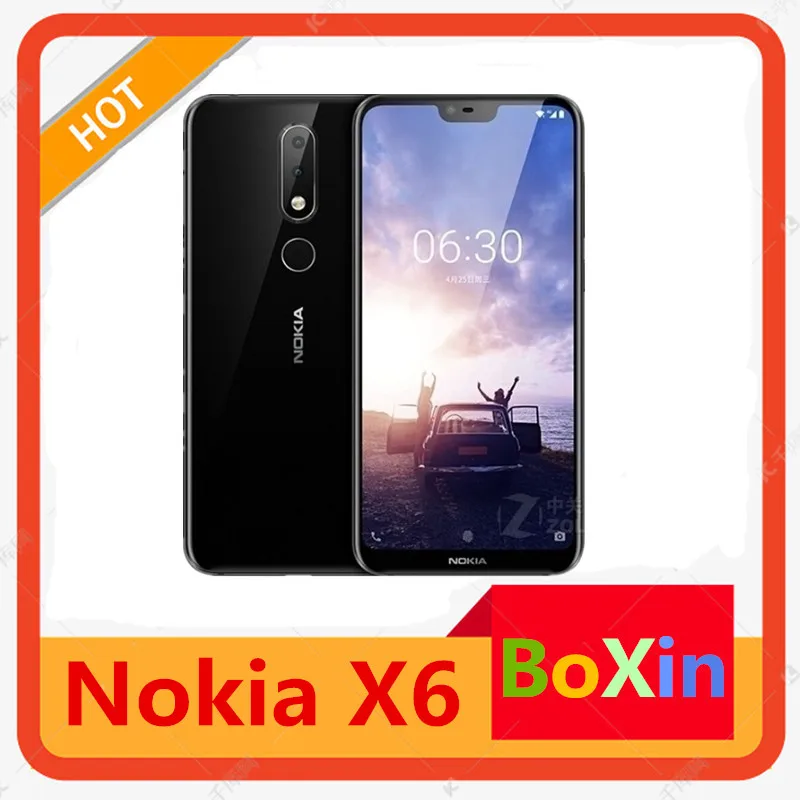 Восстановленный смартфон Nokia 6 1 Plus X6 с двумя Sim-картами LTE 4G 5 8 дюйма 16 МП Android