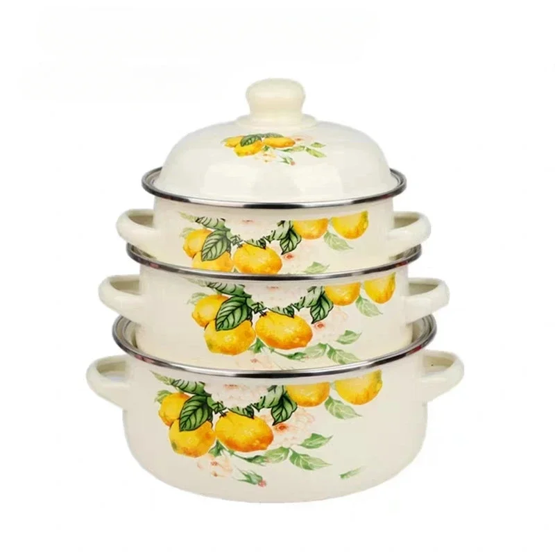 3 шт. ENAMEL UTENSIL CERAMIC 1-2L CASSEROLE SAUCEPAN MINI COOKING POT SOUP COOKER