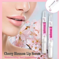 hot cherry blossom lip serum dry crack peeling repair reduce lip fine lines moisturizing beauty essence lip care accessory