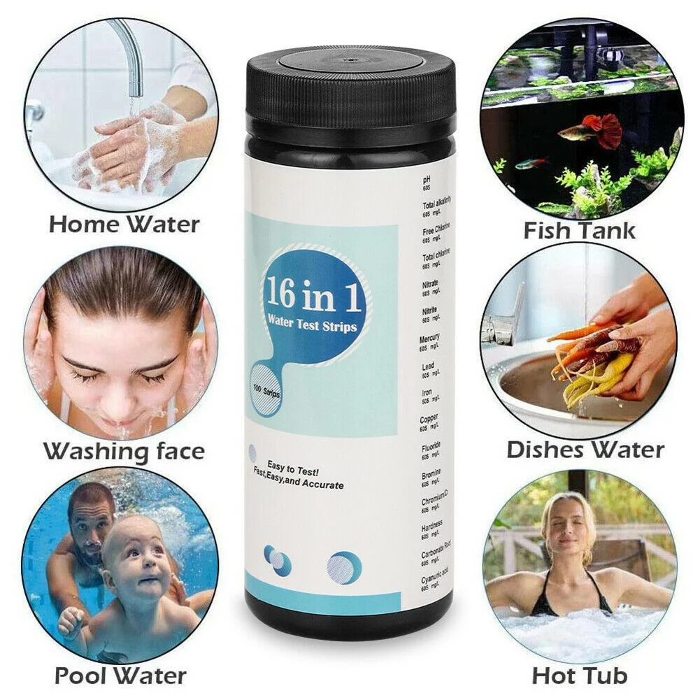 

“Get Accurate and Reliable Results with 16 in 1 Drinking Water Test Strips – Ensure the Health and Well-being of Your Family”