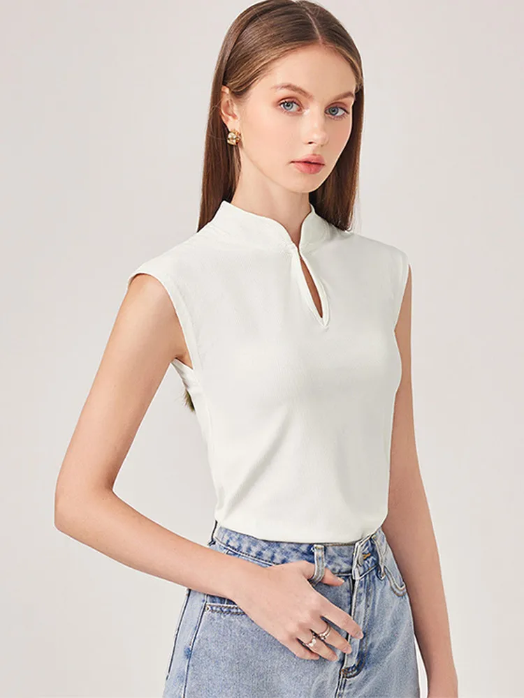 Женский спортивный укороченный топ без рукавов Y2K пикантный эластичный Топ на