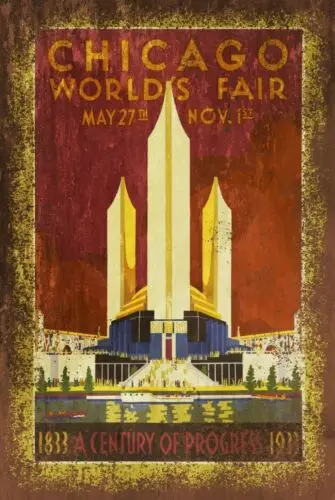 Металлическая настенная вывеска в стиле ретро с изображением сказочной ярмарки