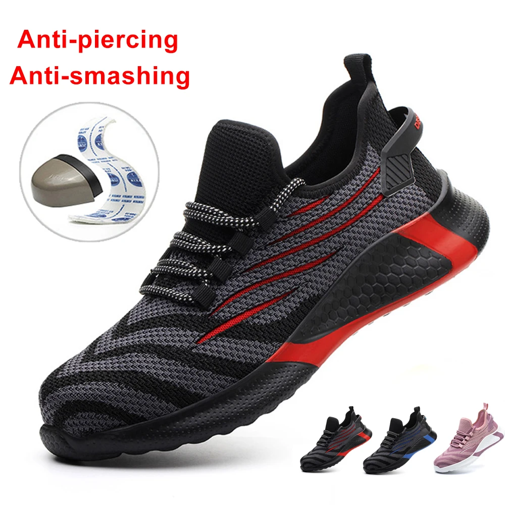 

Защитная обувь для мужчин, дышащая защитная обувь для работы, защита от ударов, защита от проколов, прочная легкая дышащая защитная обувь