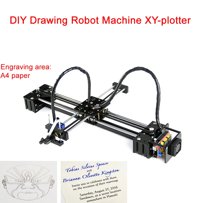 DIY XY-plotter Robot Drawbot Pen Drawing Robot Machine Lettering Xorexy For Drawing Writing CNC V3 Shield Drawing Toys